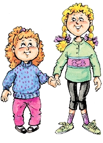 Image of a girl with knock knees and a girl with bowlegs