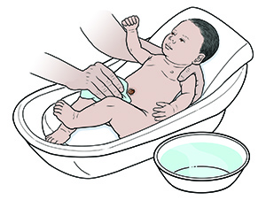 Baby Sponge Bath, Sponge Bathing A Newborn
