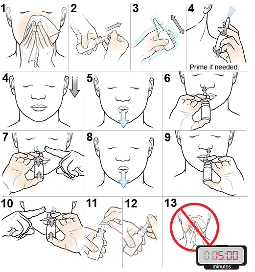 How to use nasal hot sale spray