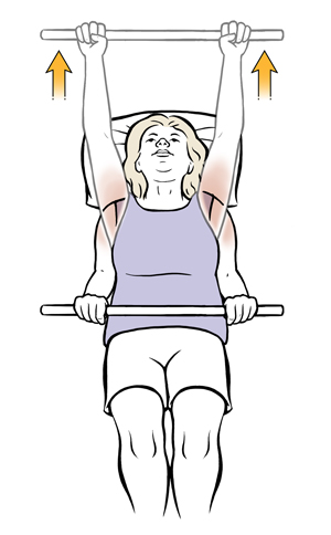 Lying Overhead Flexion Stretch