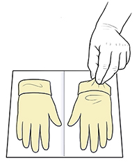 how to wear and remove surgical gloves