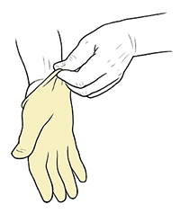 how to wear and remove surgical gloves