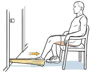 Leg curl with resistance shop bands