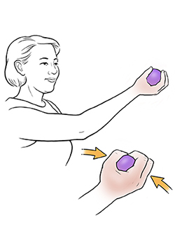 Exercises After Breast Surgery Ball Squeeze and Arm Cross Saint