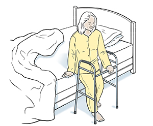 Hip Safety Getting Into And Out Of Bed Saint Luke S Health System