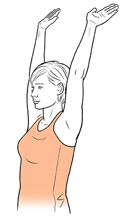 Shoulder, Upper Back, and Arm Exercise- Overhead Arm Stretch