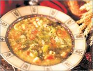 Multigrain chicken soup