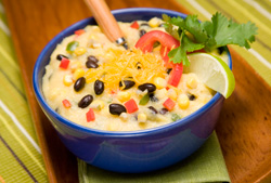 Polenta with peppers and cheese