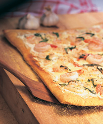 Shrip scampi pizza